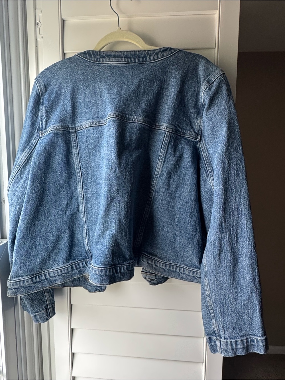 Classic Blue Women’s Denim J Crew Lady Jacket Louisa size 20 EUC gold buttons - Picture 4 of 5